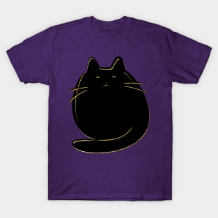 Cute black and gold cat T-Shirt